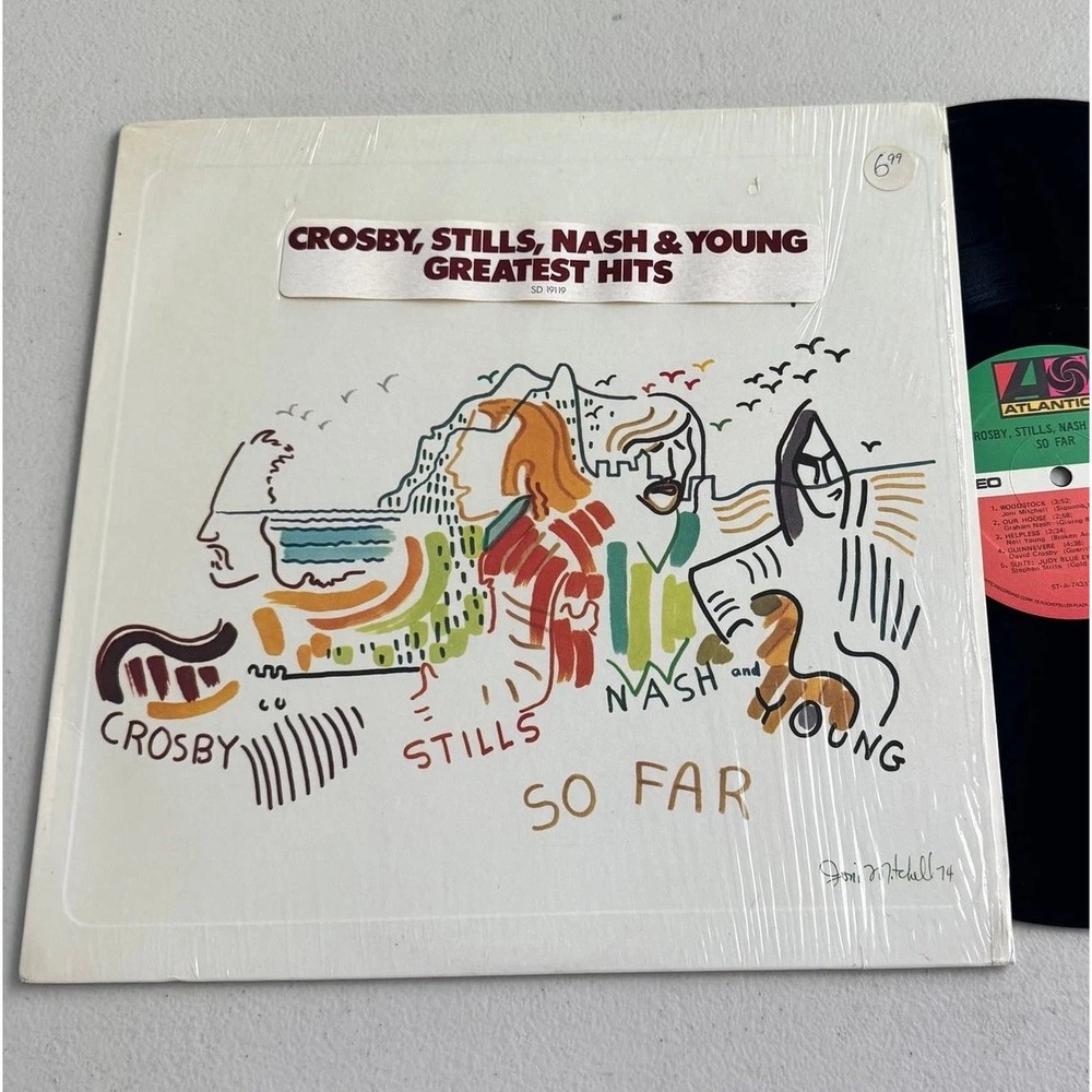 Crosby Stills Nash & Young So Far LP Album 1974 - OG Shrink Wrap_ VG++